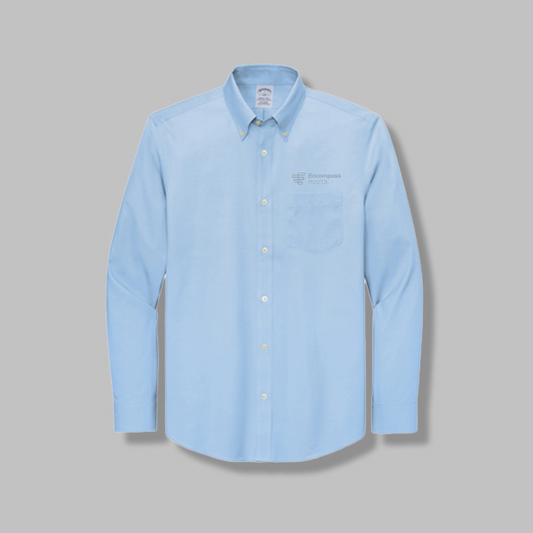 Brooks Brothers Wrinkle-Free Stretch Pinpoint Shirt - Newport Blue