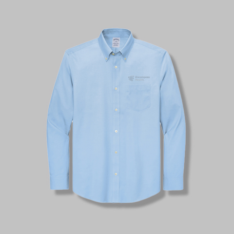Brooks Brothers Wrinkle-Free Stretch Pinpoint Shirt - Newport Blue