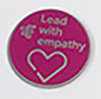 Values Pin - Lead With Empathy - Pink