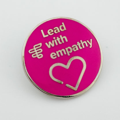 Values Pin - Lead With Empathy - Pink