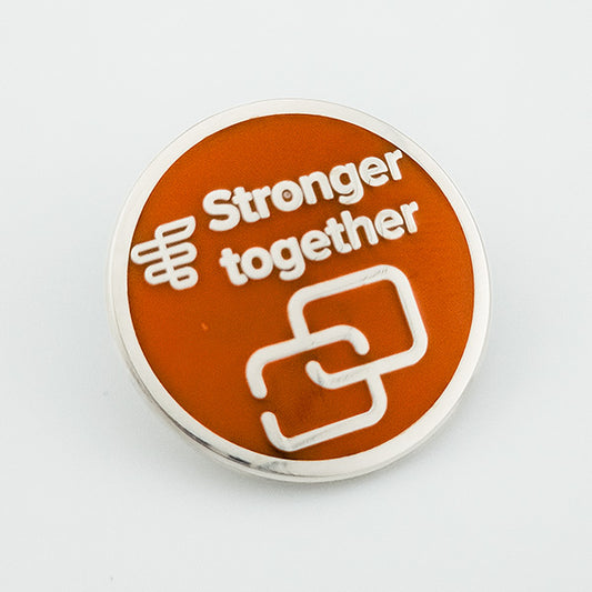 Values Pin - Stronger Together - Orange