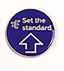 Values Pin - Set the Standard - Purple