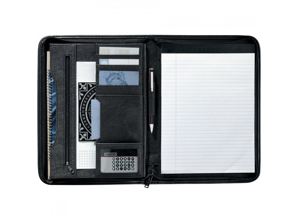 Encompass Health Black Zippered Padfolio